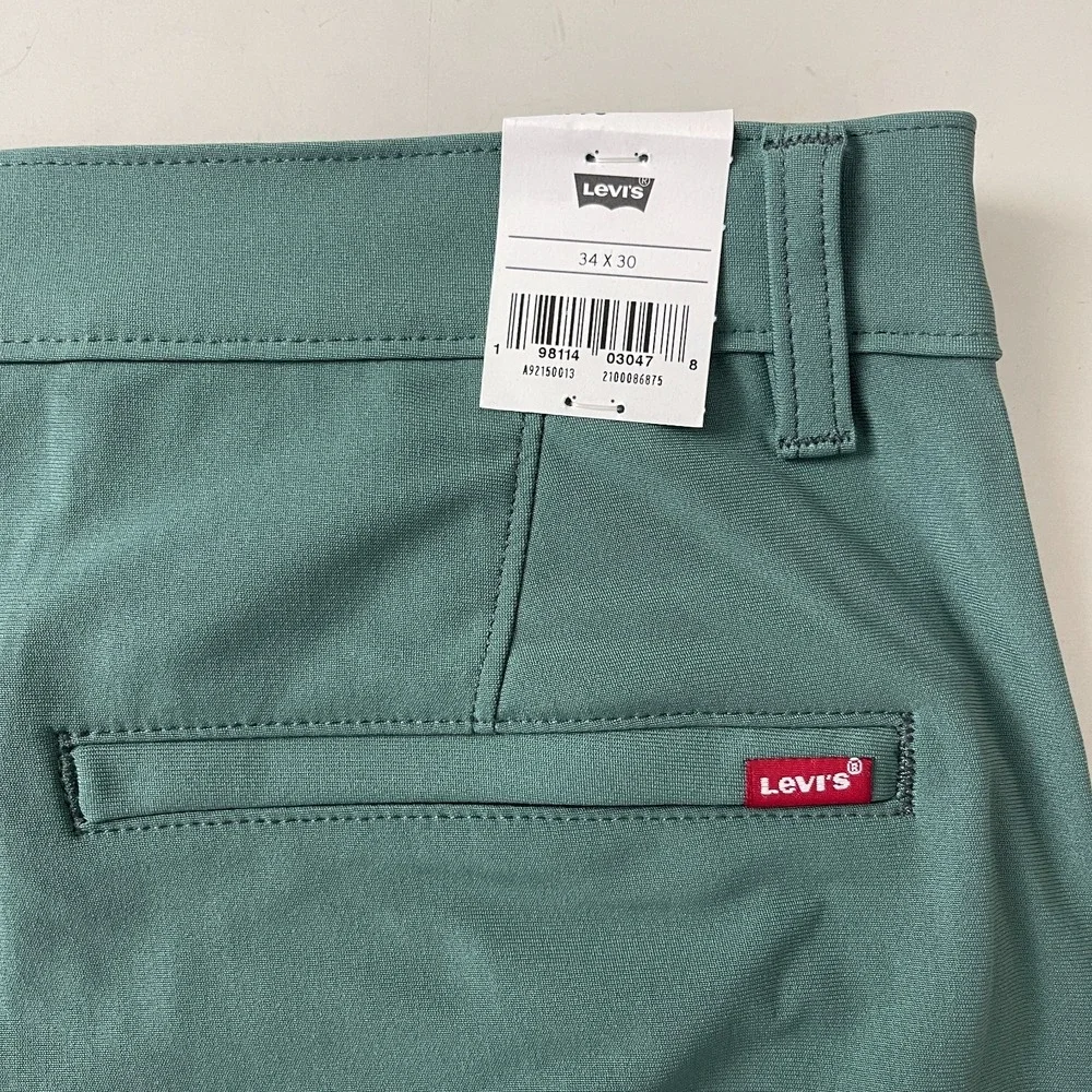 Levis Pants Mens 34x30 Green XX Chino Tech Standard Taper Performance Gorpcore